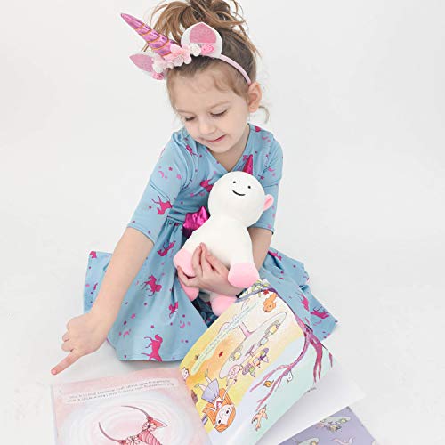 Pixie Crush Unicorn Gift Set – Includes Book, Stuffed Plush Toy, and Headband for Girls Ages 3 4 5 6 7 Years Great for Birthday, Imaginative Play