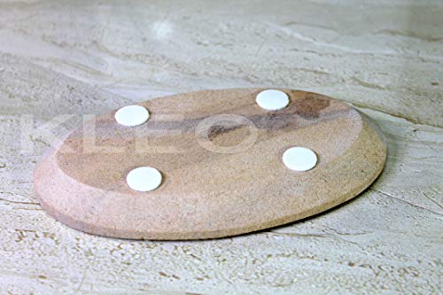 KLEO Soap Dish Rigged Design Water Absorbent Natural Rainbow Stone