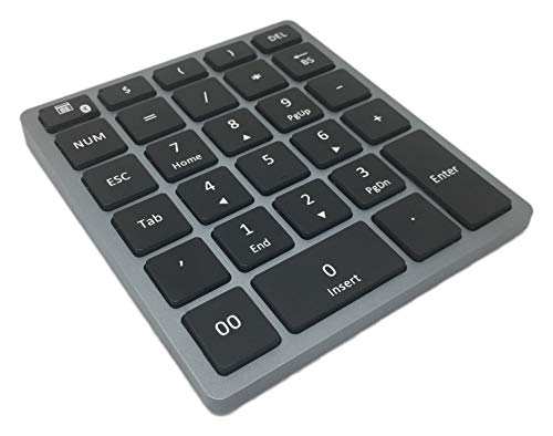 Wireless Bluetooth Number Pad for Laptop - Rechargeable via USB - DESKORY