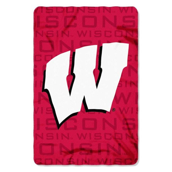Northwest The Company Officially Licensed NCAA Shadow Fleece Throw Blanket 40"x60" (Wisconsin Badgers)