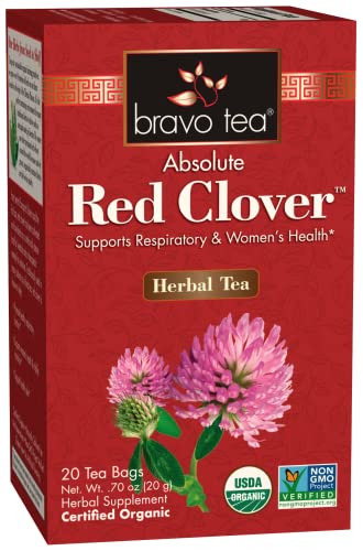 Bravo Tea Absolute Red Clover Herbal Tea Caffeine Free 20 Tea Bags