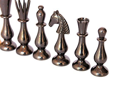 Stonkraft Brass Chess Pieces Coins Pawns Chessmen Copper Metal Chess Pieces Black