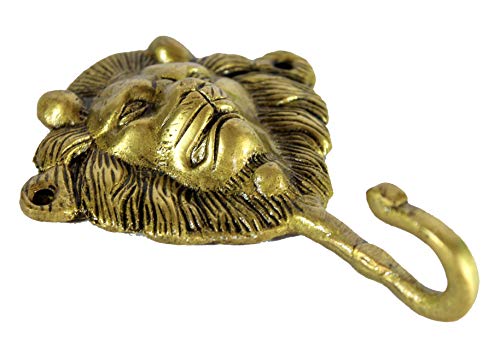 Esplanade Lion Brass Hook Key Holder Wall Hooks
