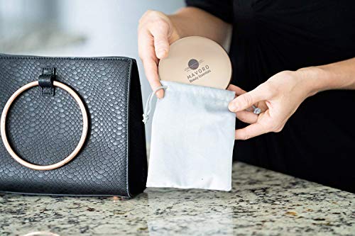 Magnifying Compact Mirror for Purses Distortion Mirrors Champagne Gold