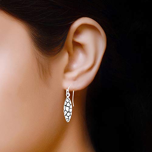 LeCalla Sterling Silver Light-Weight Antique Drop Earring for Women Earrings