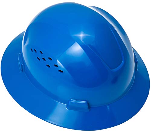 Noa Store Hdpe Blue Full Brim Hard Hat With Fas Trac Suspension
