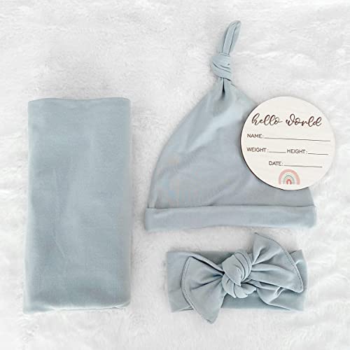 Newborn Swaddle Set - Wrap Your Precious Baby in This Cotton Newborn Swaddle and Hat Set