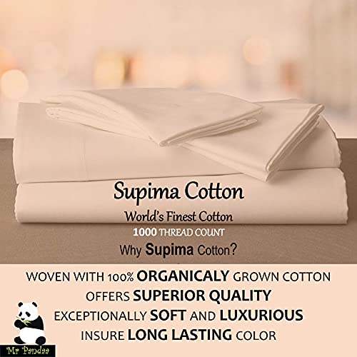 Mr Pandaa 100% American Supima Cotton 1000 Thread Count Sheet Set