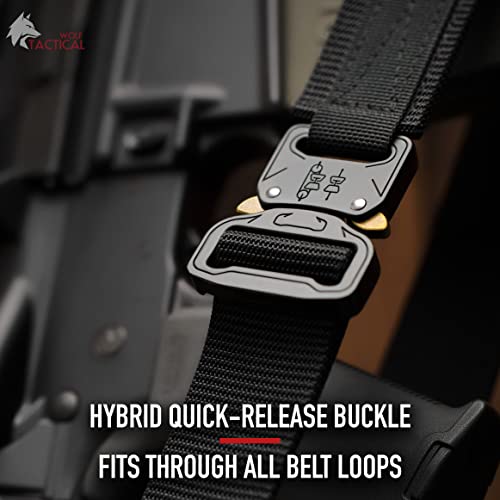 WOLF TACTICAL Heavy Duty Hybrid Quick-Release EDC Belt - 2-Ply 1.5” CCW Gun Belt