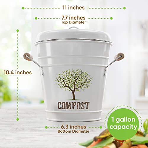 Third Rock Kitchen Counter Compost Bin 1.0 Gallon