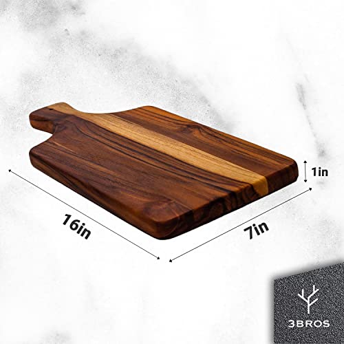 3Bros Teak Wood Chopping Cutting and Serving Board Your Dishes