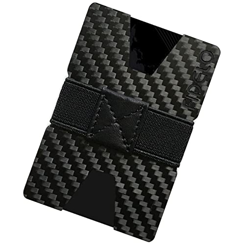 Minimalist Wallet For Men - Slim RFID Blocking Mens Wallets Credit Card Holder. 3K Carbon Fiber