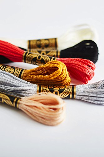 DMC Embroidery Cotton Thread Very Dark Brown Grey 8.7 Yards 12 Pack