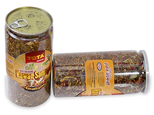 Tota Herbal Havan Samagri for Pooja - 400gm Jar 100% Natural and Pure Hawan Samagri for Hawan kund, Durga Puja, Home Pooja and Other Auspicious Occassions