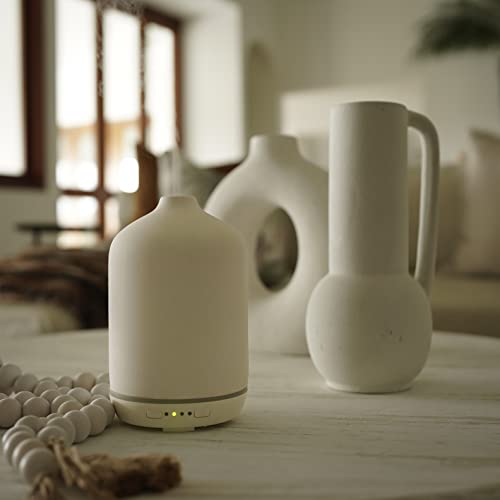 Ajna Ceramic Essential Oil Diffuser Elegant Stone Aromatherapy 3 in 1