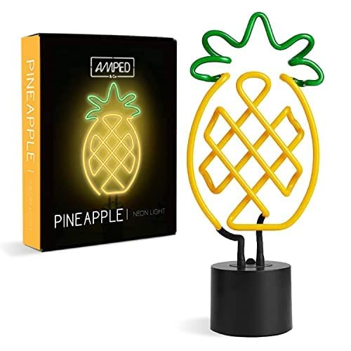 Amped Co Neon Desk Light 6x17 Led Sign Decor Accessories Decoration Pineapple