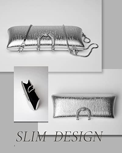 Before & Ever Clutch Purses for Women Silver Purse Clutch Purses for Women