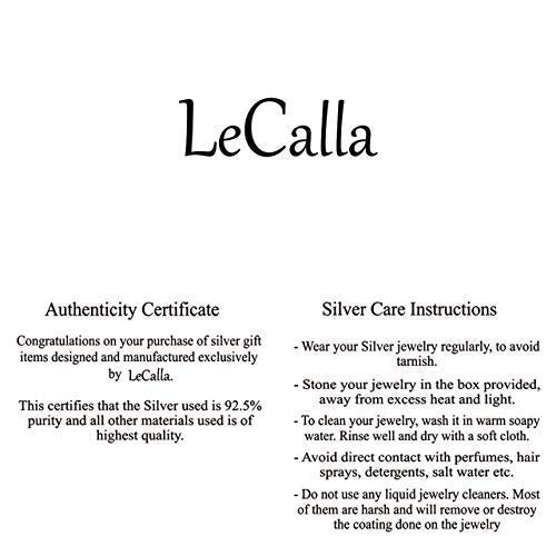 LeCalla 925 Sterling Silver Jewelry Classic Italian Earrings for Women