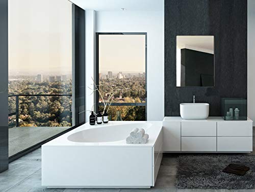 Hamilton Hills 22x30 Inch Metal Frame Mirror Bathroom Vanity Decor Black