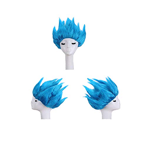 Boming Men Fashion Blue Cosplay Wigs for Halloween