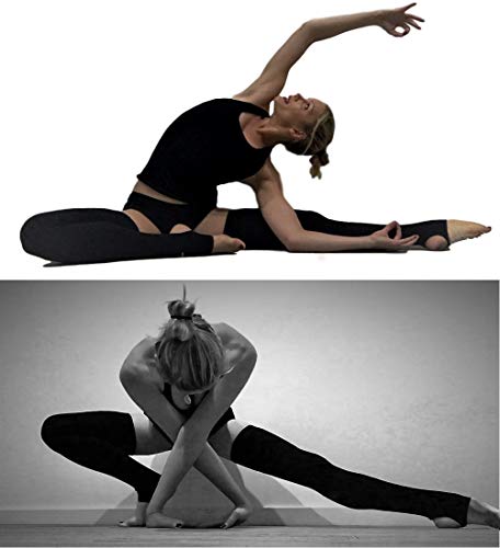 High Thigh Leg Warmers for Women High Socks Yoga Pole Dance Non Slip Black