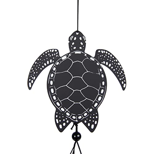 VP Home 32" H Wind Chimes for  Outdoor Decorations Garden Decor Sea Turtles Black