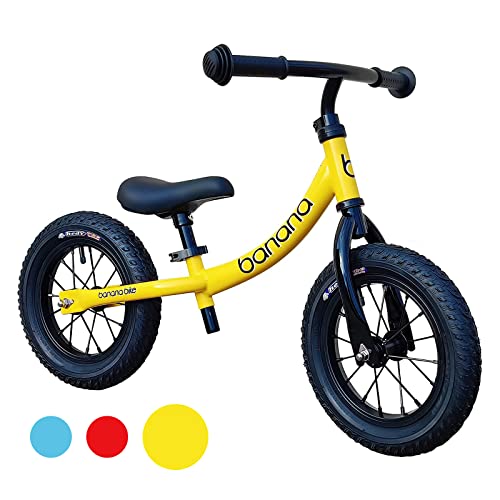 Banana GT Balance Bike Lightweight Toddler Bike for 2 3 4 and 5 Year Old Boys and Girls Yellow