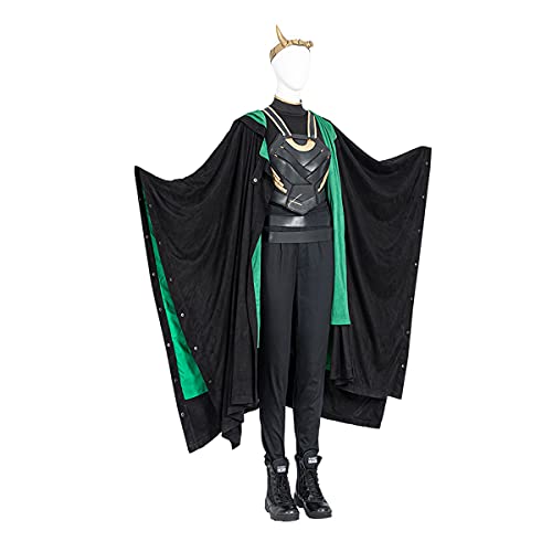 COMSHOW Lady Loki Cosplay Sylvie Costume Women Role Play Hooded Cape
