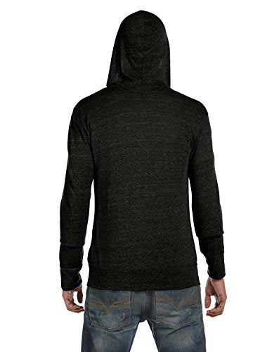 Alternative mens Eco Zip fashion hoodies, Eco Black Medium US