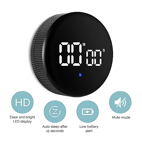 Kadams Round Digital Magnetic Timer, Accurate, Durable and Easy to Use Productivity Timer for Classroom, Kitchen or Desk, with Long Battery Life