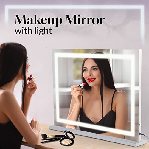 Led Vanity Mirror With Lights Desk Mirror Usb Charging Makeup Light Mirror