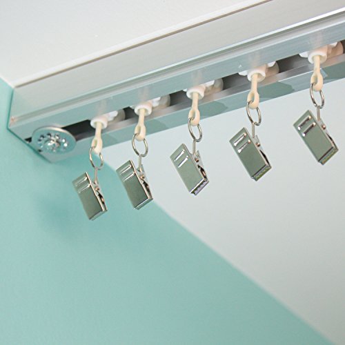 Room Dividers Now Curtain Track Pinch Clips Ceiling Gliders White
