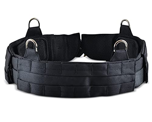 Warrion Tactical Battle Combat Belt Military Waist Belt Black 35 to 38 Inch