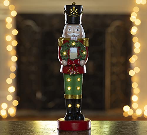 VP Home Christmas Snowman Decor Lighted Resin Figurines Indoor Nutcrackers Fiber