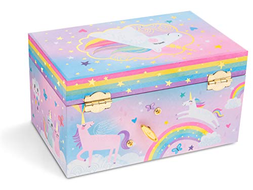 Jewelkeeper Unicorn Music Box & Little Girls Jewelry Set - 3 Unicorn Gifts for Girls