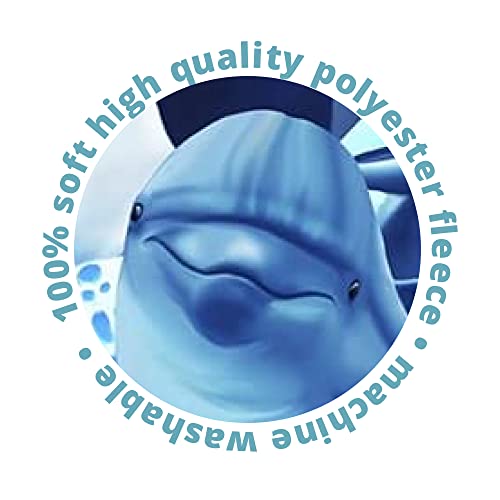 Dawhud Direct Ocean Animals Selfie Dolphin Fleece Blanket for Bed 50" x 60" Sealife Fleece Throw Blanket for Women, Men and Kids Super Soft Plush Underwater World Blanket Throw