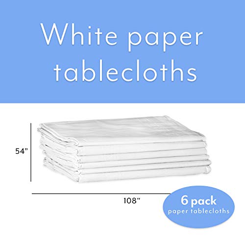 Upper Midland Products Paper Tablecloths White