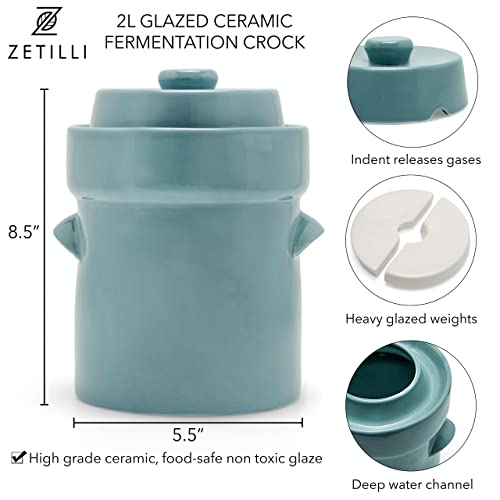 Fermentation Crock Jar Sauerkraut Crock 2L