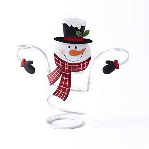 The Lakeside Collection Wine Bottle and Glass Holder Snowman Color Red White