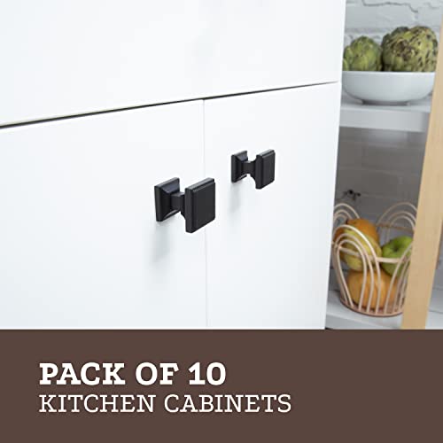 10 Pack Matte Black Knobs Kitchen Cabinet Drawer Door Bedroom Dresser Drawer