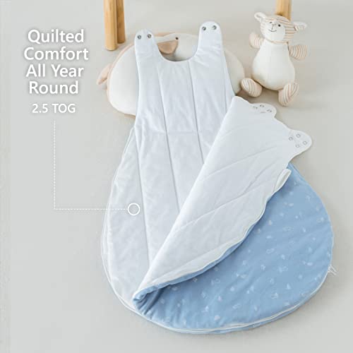 Quilted Cotton Sleep Sack 2.5 Tog Warm Winter Sleeping Bag Baby 18 to 24 Months