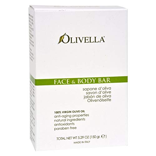 Bar Soap 100% Virgin Olive Oil Face & Body Olivella 5.29 oz Bar Soap