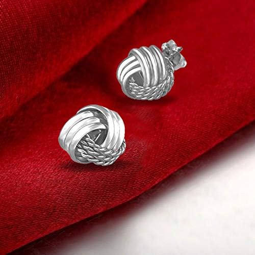 Lecalla 925 Sterling Silver Jewelry Light-weight Stud Earrings for Women