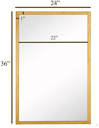 Hamilton Hills 24x36 Inch  Brushed Gold Full Length Mirror Industrial Design