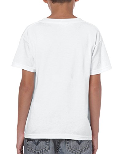 Gildan Youth Heavy Cotton T-Shirt, Style G5000B, 2-Pack, White, Small