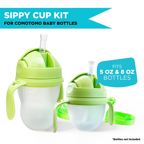 3 in 1 Weighted Straw Sippy Cup Conversion Kit for Comotomo Bottles Converter