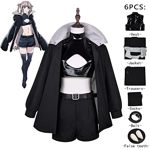 Anime Call Of The Night Nazuna Nanakusa Costume Women Girls Black Jacket Medium