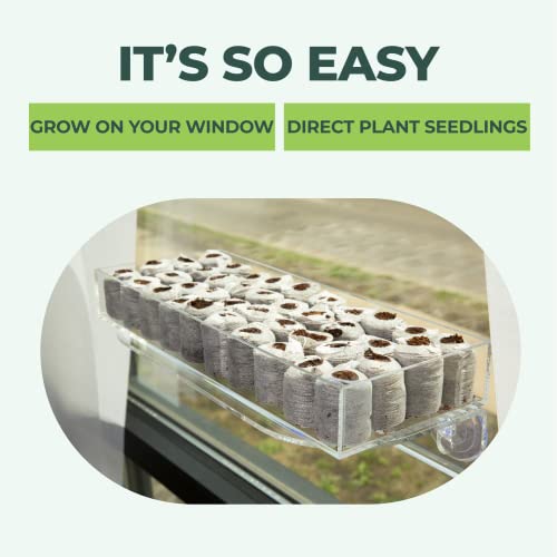 Window Garden Double Veg Ledge Shelf Grow Seedlings Indoors Plant Soil Pods