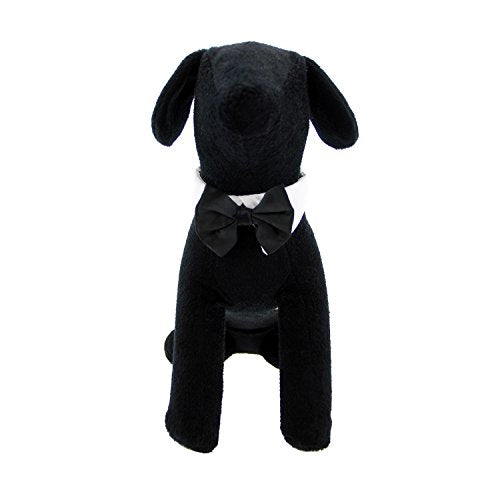 Doggie Design Formal Black Dog Bow Tie Medium Neck 13-16 Inch