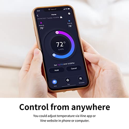 Vine Wifi Smart Thermostat 7 Day Programmable Compatible Alexa Google Assistant